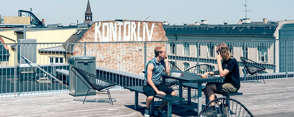 Outdoor areas at KEA. Photo: Emil Brandt